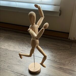 IKEA Natural Wooden Sculpture Art Mannequin Home Decor